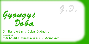 gyongyi doba business card