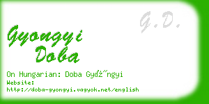 gyongyi doba business card